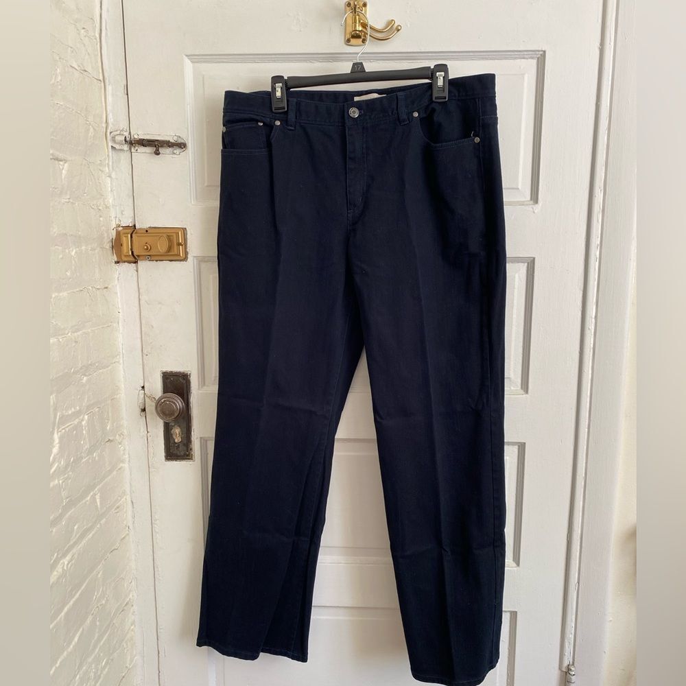 Talbots Wide Leg Classic Black Pants Size 16